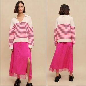 Maje Striped Breton Jumper M EUC